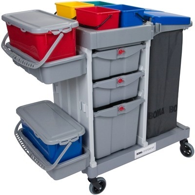 712306: SystemCar 1054 RL Top-Down - met rubber wielen en afsluitbare lades