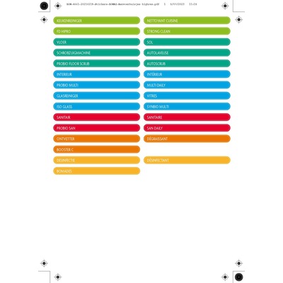 912001: Stickervel Bomax doseersysteem - aanvoerbuisjes