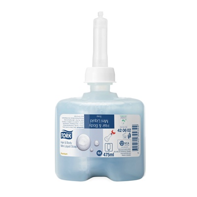 T401602: Tork Premium Mini Hair & Body vloeibare zeep - 475 ml - 420602